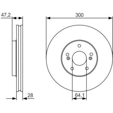 Bosch Automotive Bremsscheibe 0986479R47 Bosch Automotive Bremsscheibe 0986479R47