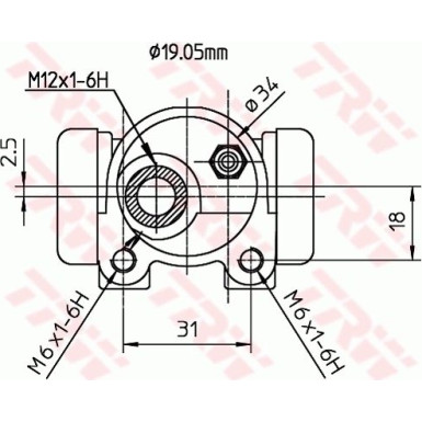 TRW Bremsrolle BWD134 TRW Bremsrolle BWD134