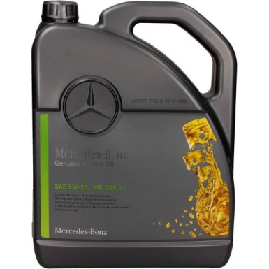 Original Mercedes Benz MB 229.51 5W-30 Motoröl 5 Liter MB003 Original Mercedes Benz MB 229.51 5W-30 Motoröl 5 Liter MB003