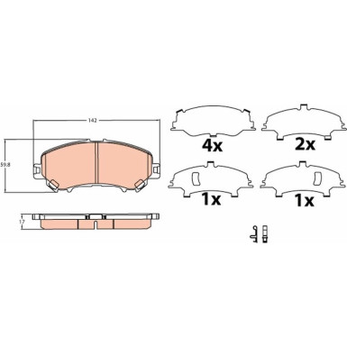 Bremsklötze VA NISSAN Qashqai 13 GDB3622 Bremsklötze VA NISSAN Qashqai 13 GDB3622