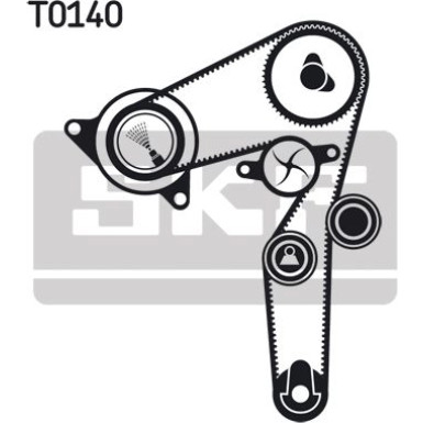 SKF Wasserpumpe + Zahnriemensatz VKMC 02192