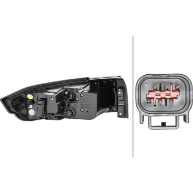 HECKLEUCHTE R 12 V HELLA LR RANGE ROVER EVOQUE 11-19 2SK 012 379-461