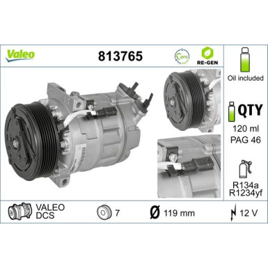 VALEO Kompressor 813765 VALEO RE-GEN AT