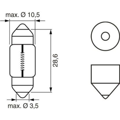 12V 10W PURE LIGHT SV8,5-8 BOSCH KFZ-GLUEHLAMPE Pure Light 1987302227