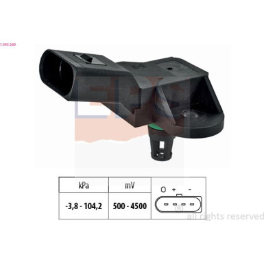 Drucksensor, Bremskraftverstärker Made in Italy - OE Equivalent 1.993.280