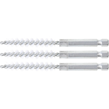 BGS Nylonbürste 9 mm Antrieb Außensechskant 6,3 mm (1/4 ) 3-tlg 3078-9-N