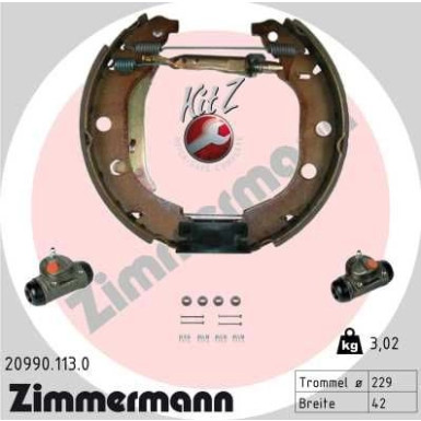 ZIMMERMANN Bremsbacken 20990.113.0 ZIMMERMANN Bremsbacken 20990.113.0