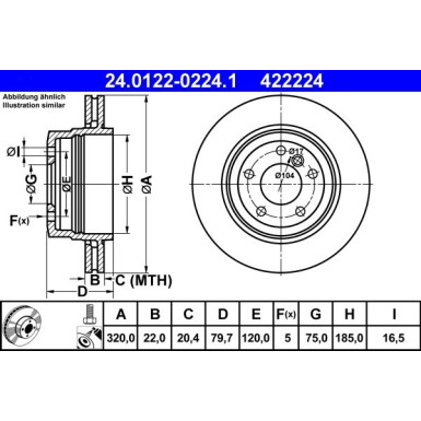 Bremsscheibe Bmw T. X3 2.0-3.0 04-11 24.0122-0224.1 Bremsscheibe Bmw T. X3 2.0-3.0 04-11 24.0122-0224.1