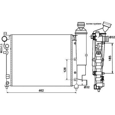 Kühler, Motorkühlung 58067 Kühler, Motorkühlung 58067