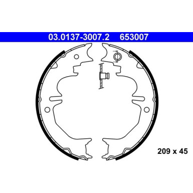 ATE Bremsbacken 03.0137-3007.2 ATE Bremsbacken 03.0137-3007.2