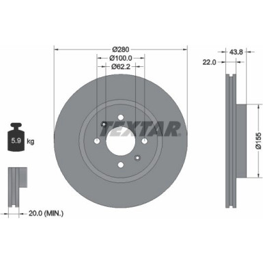 Bremsscheibe Hyundai P. I20 1.0-1.4 14 92288303 Bremsscheibe Hyundai P. I20 1.0-1.4 14 92288303