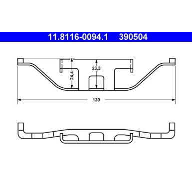 ATE Feder, Bremstrommel 11.8116-0094.1 ATE Feder, Bremstrommel 11.8116-0094.1