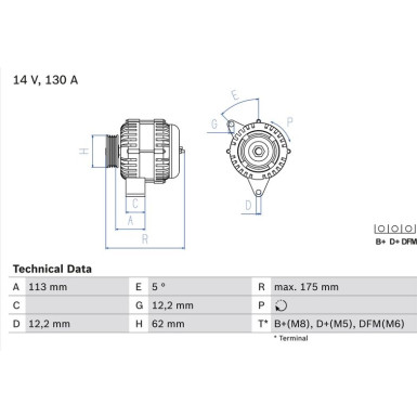 Lichtmaschine OPEL Astra 04 0 986 048 801