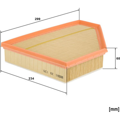 Mann & Hummel Luftfilter PKW BMW 1er,3er d 06 C 30 135