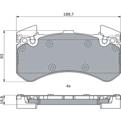 Bremsklötze AUDI A6 A7 BENTLEY 09-18 0 986 494 991