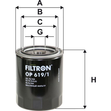 FILTRON Ölfilter OP 619/1 FILTRON Ölfilter OP 619/1