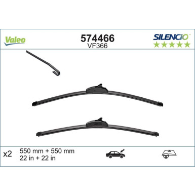 VM366 VALEO Silencio X.TRM Wischer 574466 VM366 VALEO Silencio X.TRM Wischer 574466