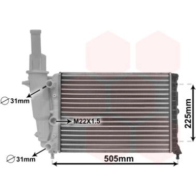 VAN WEZEL Kühler, Motorkühlung 17002138 VAN WEZEL Kühler, Motorkühlung 17002138