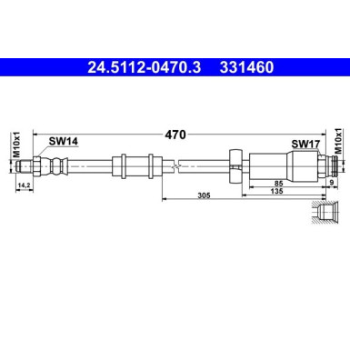 ATE Bremsschlauch 24.5112-0470.3