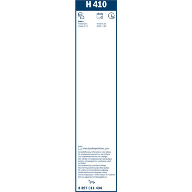 Bosch Wischerblatt H410 3397011434 Bosch Wischerblatt H410 3397011434