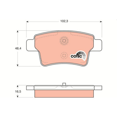 Bremsklötze HA CITROEN C4 Picasso 06 COTEC GDB1692
