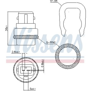 NISSENS Sensor, Kühlmitteltemperatur 207024 NISSENS Sensor, Kühlmitteltemperatur 207024