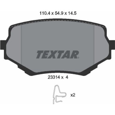 Bremsbelagsatz Suzuki P. Vitara -98/Grand Vitara 98 2331401 Bremsbelagsatz Suzuki P. Vitara -98/Grand Vitara 98 2331401