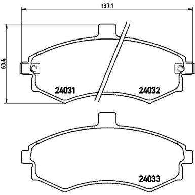 BREMBO Bremsklötze VA P 30 020 BREMBO Bremsklötze VA P 30 020