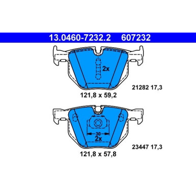 Bremsbelagsatz Bmw T. E70/E71 X5/X6 08 13.0460-7232.2 Bremsbelagsatz Bmw T. E70/E71 X5/X6 08 13.0460-7232.2