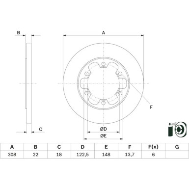 Bremsscheibe 0 986 479 D43 Bremsscheibe 0 986 479 D43