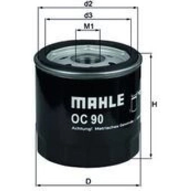 MAHLE Ölfilter OC 90 MAHLE Ölfilter OC 90