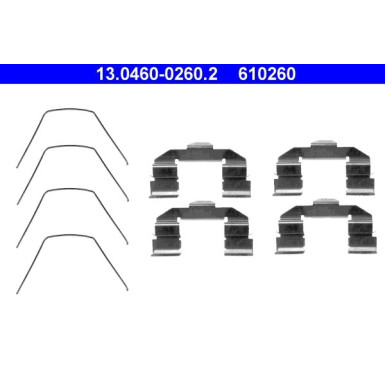 ATE Zubehör, Bremsbeläge 13.0460-0260.2 ATE Zubehör, Bremsbeläge 13.0460-0260.2