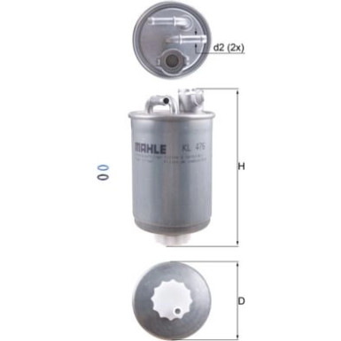 MAHLE Kraftstofffilter KL 476D