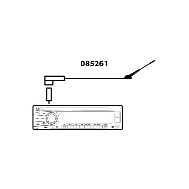 Phonocar Antennen-Adapter ISO-DIN Antenne-Adapter ISO -> DIN 085261