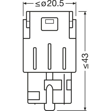 WY21W LEDriving SL Amber 12V Blister 2 Stück OSRAM