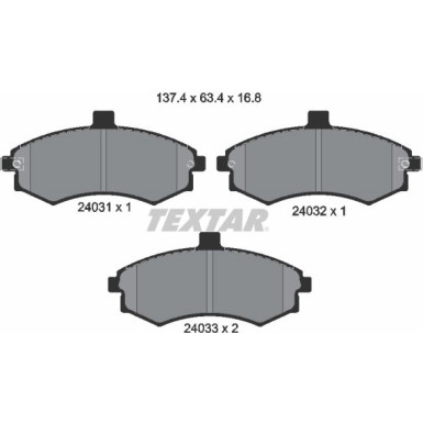 Bremsbelagsatz Hyundai P. Elantra 00-/Matrix 01-05 2403101 Bremsbelagsatz Hyundai P. Elantra 00-/Matrix 01-05 2403101
