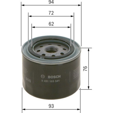 Ölfilter ROVER,LAND ROVER,MG 0 451 103 341