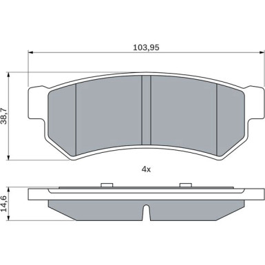 Bremsbelag 0 986 460 007 Bremsbelag 0 986 460 007