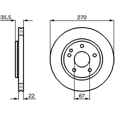 Bremsscheibe 0 986 479 B67 Bremsscheibe 0 986 479 B67