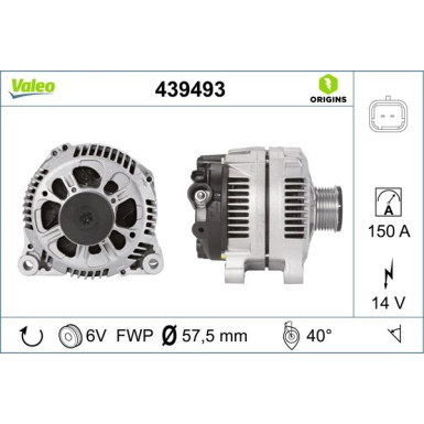 VALEO Generator 200185 Valeo Origins New OE TECHNOLOGIE