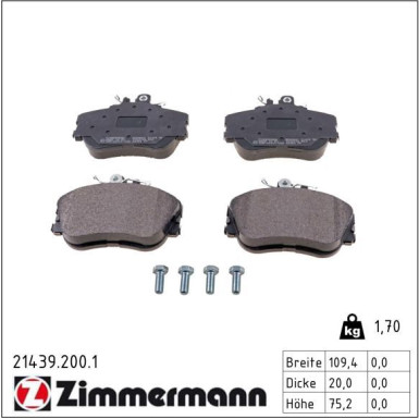 ZIMMERMANN Bremsbeläge 21439.200.1 ZIMMERMANN Bremsbeläge 21439.200.1