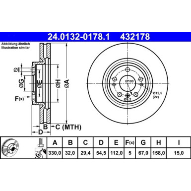 Bremsscheibe Db P. W166 2.2-3.5 11 24.0132-0178.1 Bremsscheibe Db P. W166 2.2-3.5 11 24.0132-0178.1