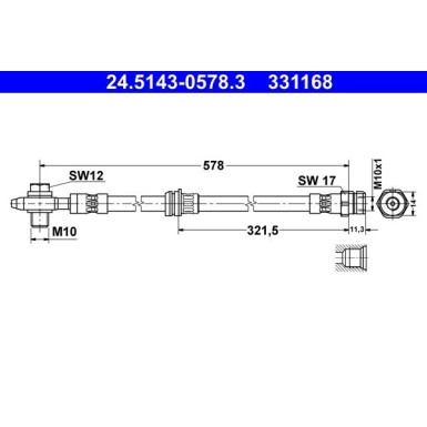 Bremsschlauch 24.5143-0578.3 Bremsschlauch 24.5143-0578.3
