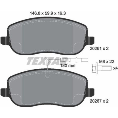 Bremsbelagsatz Peugeot P. 807 02 2026101 Bremsbelagsatz Peugeot P. 807 02 2026101