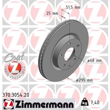 83 481 163 Bremsscheibe VA 370.3054.20 83 481 163 Bremsscheibe VA 370.3054.20