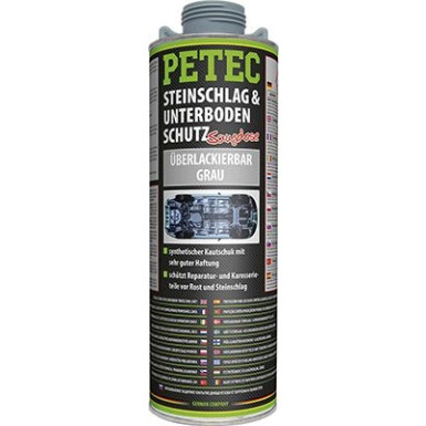 Petec Steinschlag- & Unterbodenschutz Kautschukbasis Überlackeirbar Grau 1000ml Steinschlag- & Unterbodenschutz Saugdose, grau 73310