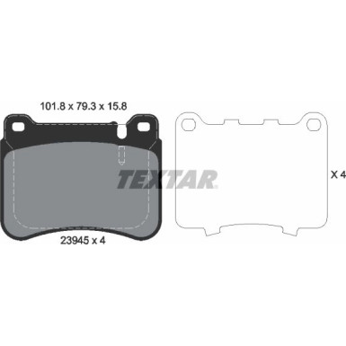 Bremsbelagsatz Db P. W203/S203/Clk/Slk 03- Sport 2394501 Bremsbelagsatz Db P. W203/S203/Clk/Slk 03- Sport 2394501