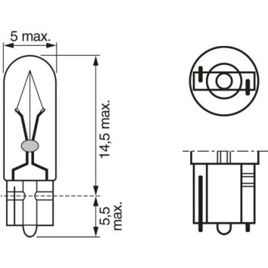 24V 12W TRUCK LIGHT W2x4,6d BOSCH KFZ-GLUEHLAMPE Trucklight 1987302504