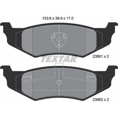 Bremsbelagsatz Chrysler T. Cruiser/Neon/300M 2356102 Bremsbelagsatz Chrysler T. Cruiser/Neon/300M 2356102