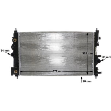 Kühler, Motorkühlung BEHR CR 1011 000S